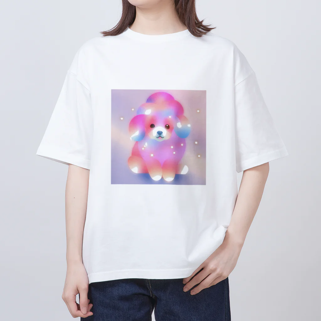 ゆめかわSHOPの（いぬ）かわいいわたあめ動物園 Oversized T-Shirt