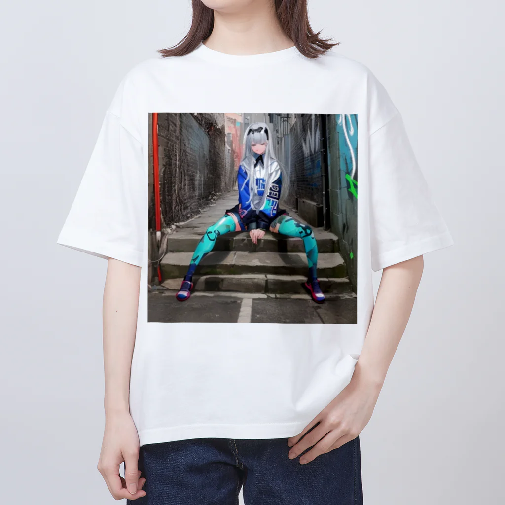 shiba9のパンクガール Oversized T-Shirt