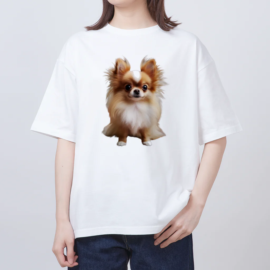 maru153921のろんぐこーとちわわ オーバーサイズTシャツ