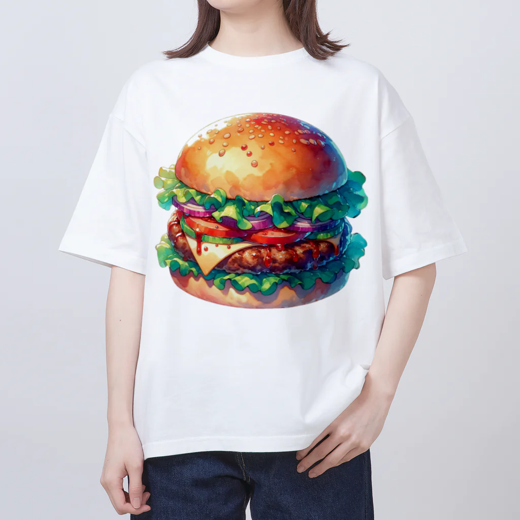 AngerBoo!のハンバーガー！ オーバーサイズTシャツ