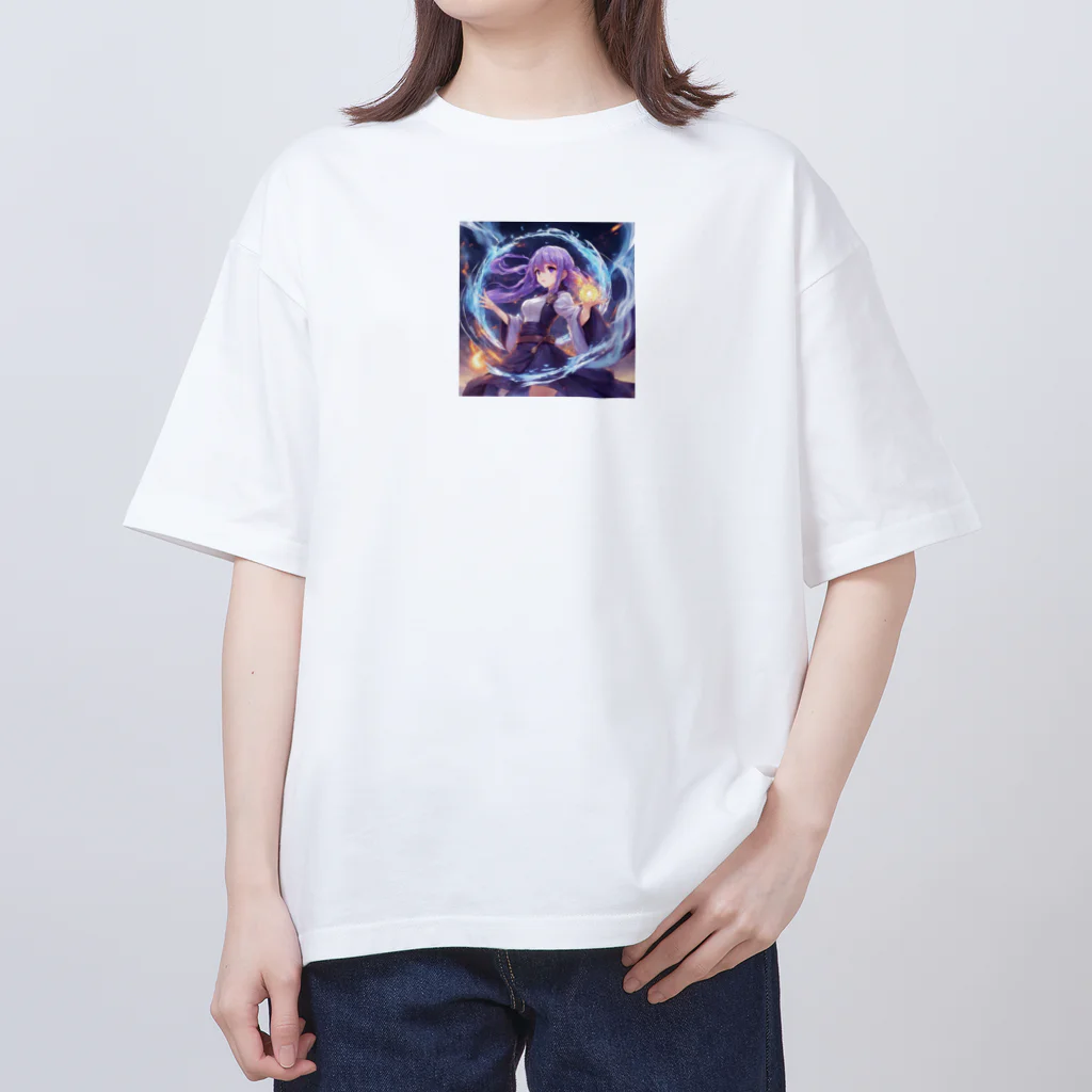 TAMAGAWAの炎と水の魔法使い オーバーサイズTシャツ