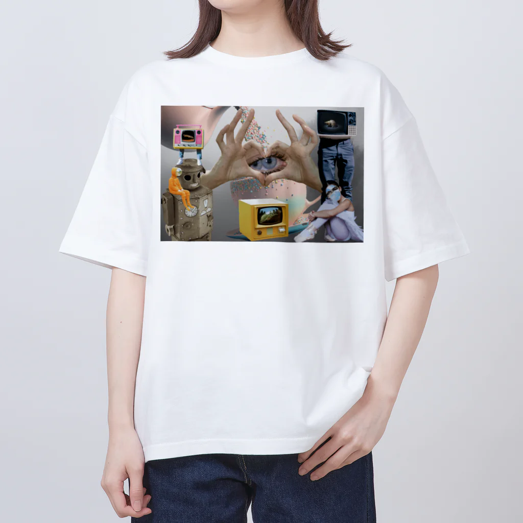 ロコモコのあらじる こんぶじめ つぶ貝 Oversized T-Shirt