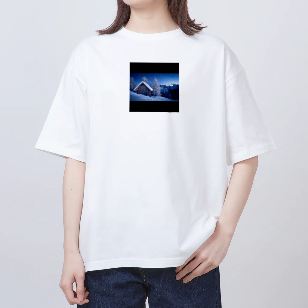 ココロ葉shopの素朴な雪小屋 Oversized T-Shirt