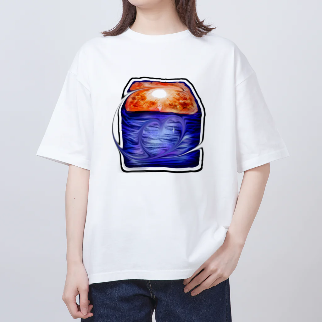 星乃荊サクの夕空と夜空のパンデグラタン オーバーサイズTシャツ