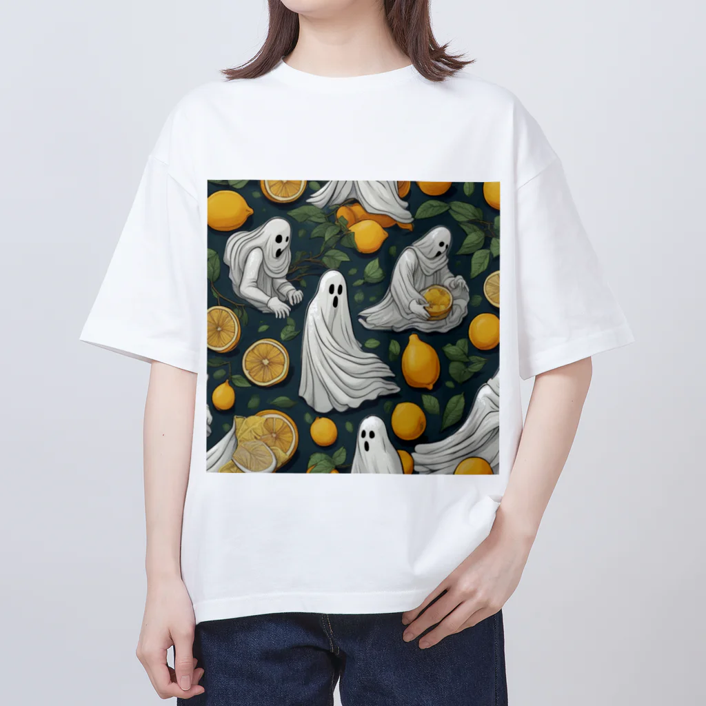 mothmanのレモンをあやす幽霊 オーバーサイズTシャツ