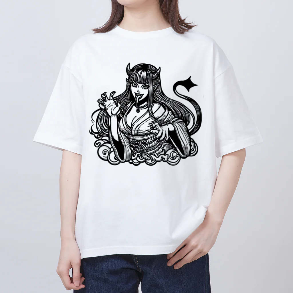 UNchan(あんちゃん)    ★unlimited chance★の鬼姫 WET オーバーサイズTシャツ