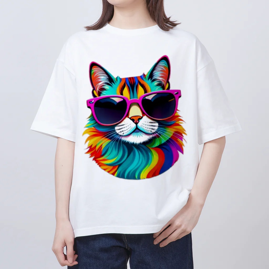 629_CAT_ARTのグラカラキャット2 Oversized T-Shirt