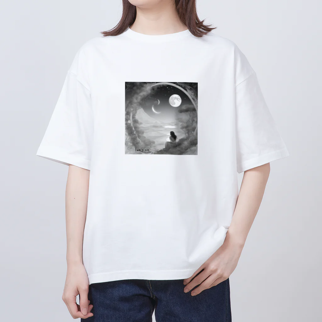 MOONのImagine　moonシリーズ１ Oversized T-Shirt