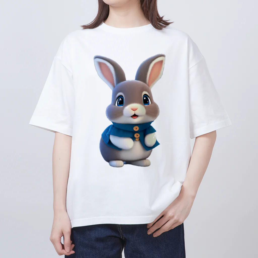 ぱんだまんの３Dウサギ オーバーサイズTシャツ