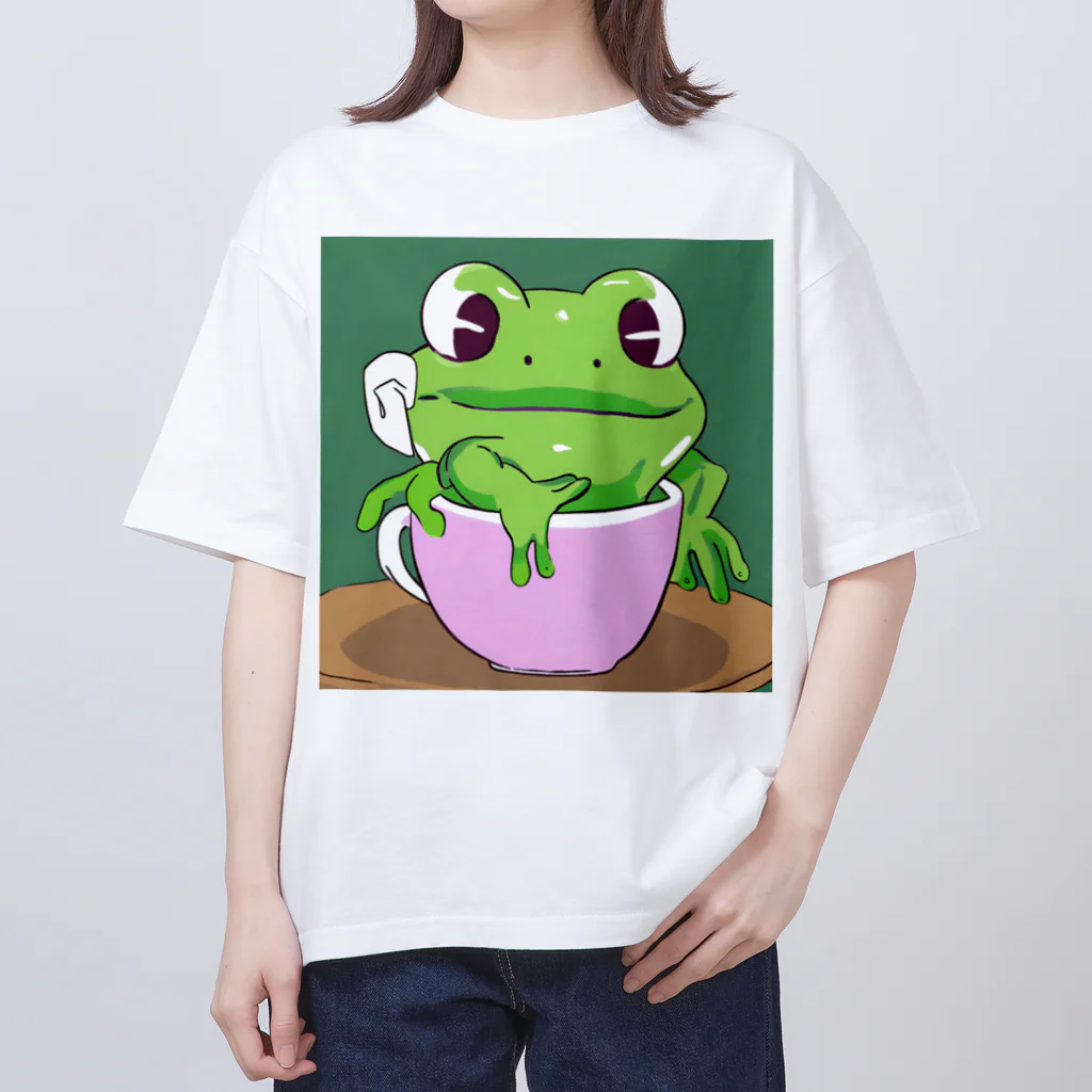 Louvreのかわいい蛙くん オーバーサイズTシャツ