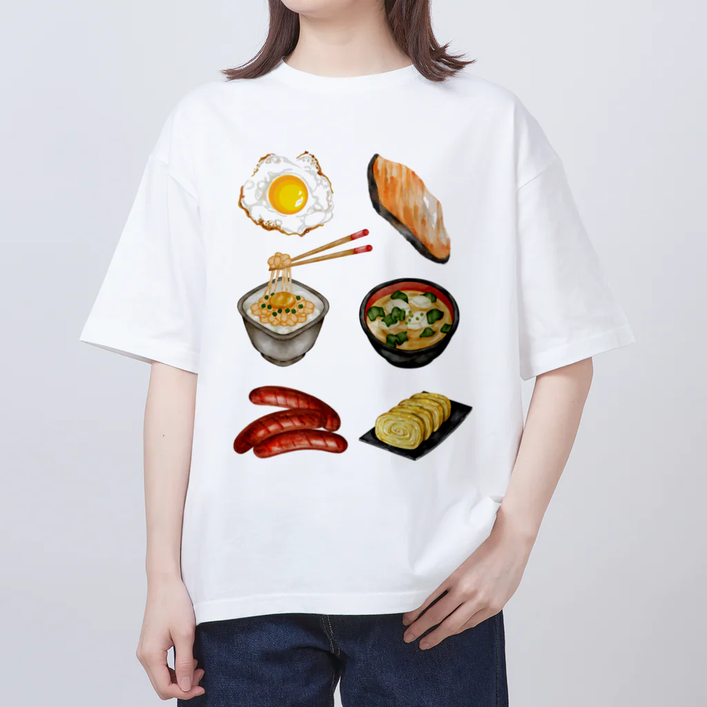 DaruMarusanの日本の朝食 オーバーサイズTシャツ