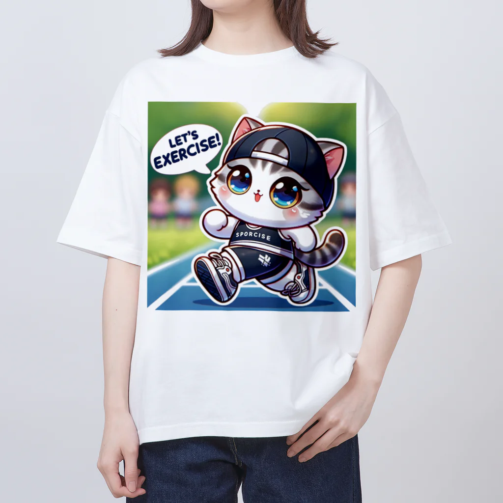 cat GPTオンラインショップの【CatGPT】エクササイズスタイル オーバーサイズTシャツ