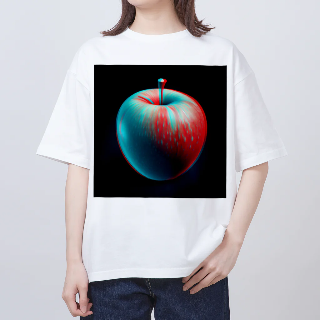 godo_dioの３D　立体視　リンゴ Oversized T-Shirt