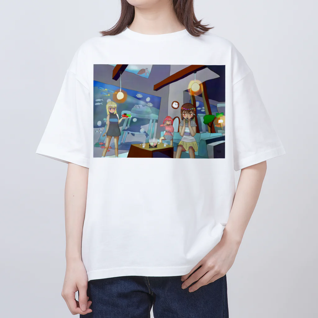 きなこもちの小屋２号店の海の中の家の鍋パーティー Oversized T-Shirt