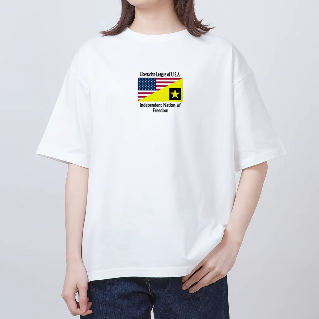 BLUE MINDのアメリカリバタリアン同盟Tシャツ Oversized T-Shirt