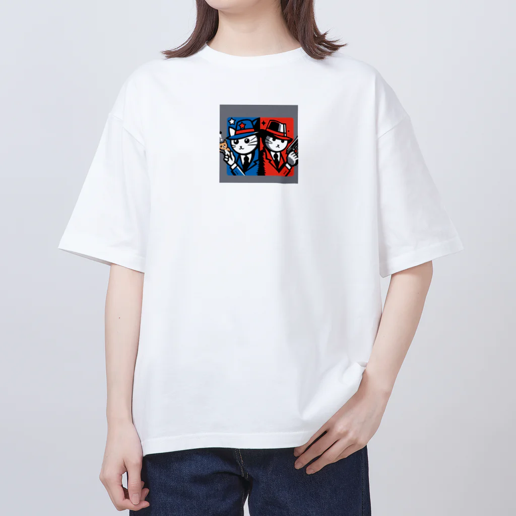 はまみるのライバル同士の猫 Oversized T-Shirt