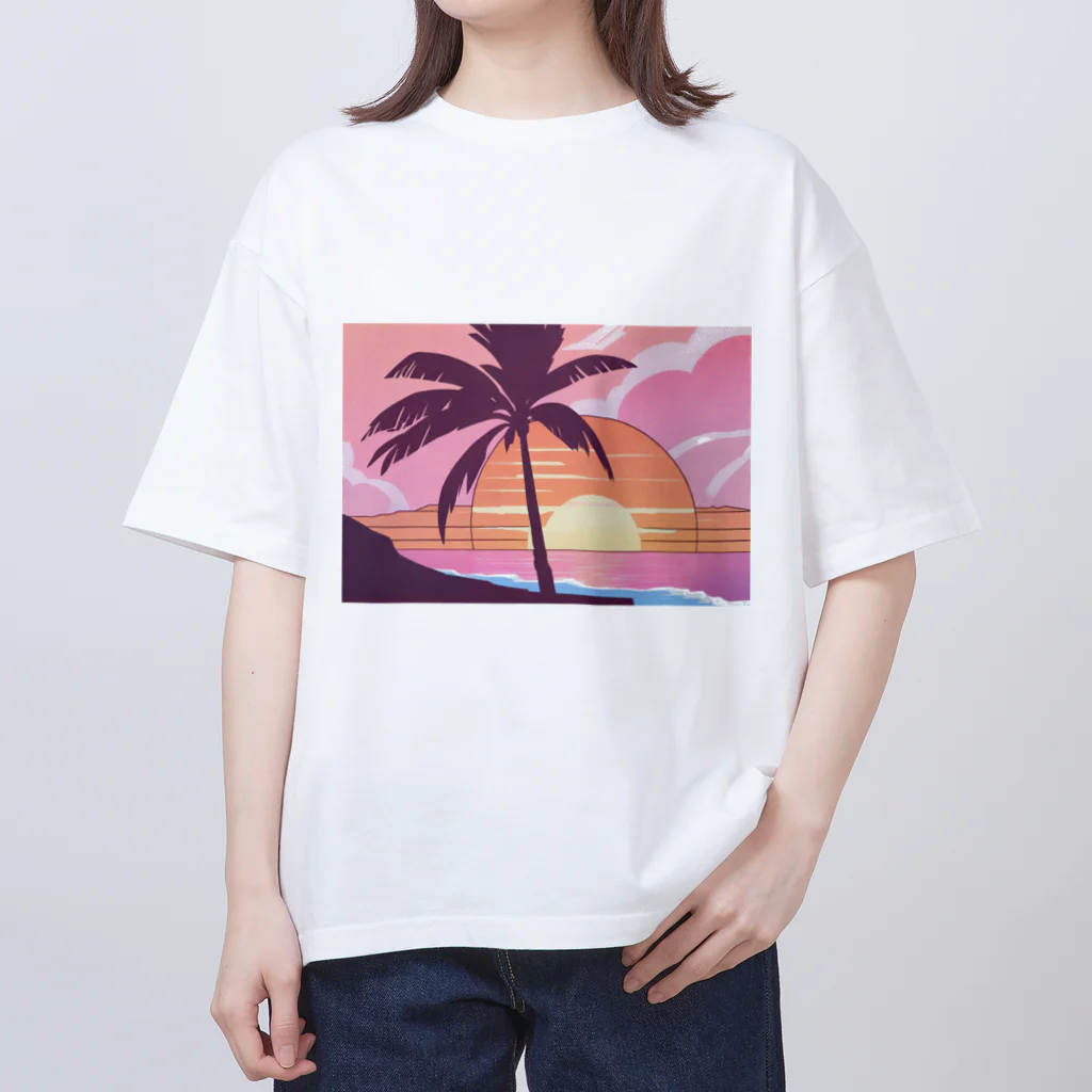 バザールアヤカリーの夕焼け オーバーサイズTシャツ