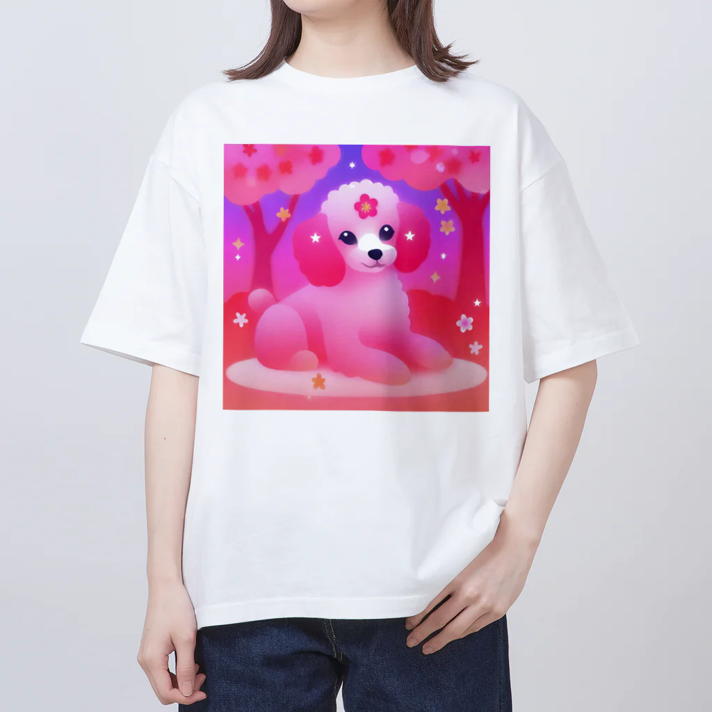 ふぇありぃているのお花見犬 Oversized T-Shirt