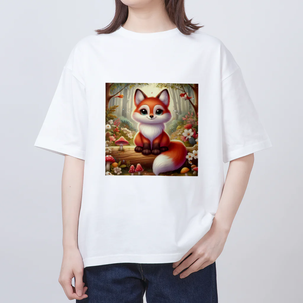 アニマルキャラクターショップのbeautiful fox オーバーサイズTシャツ