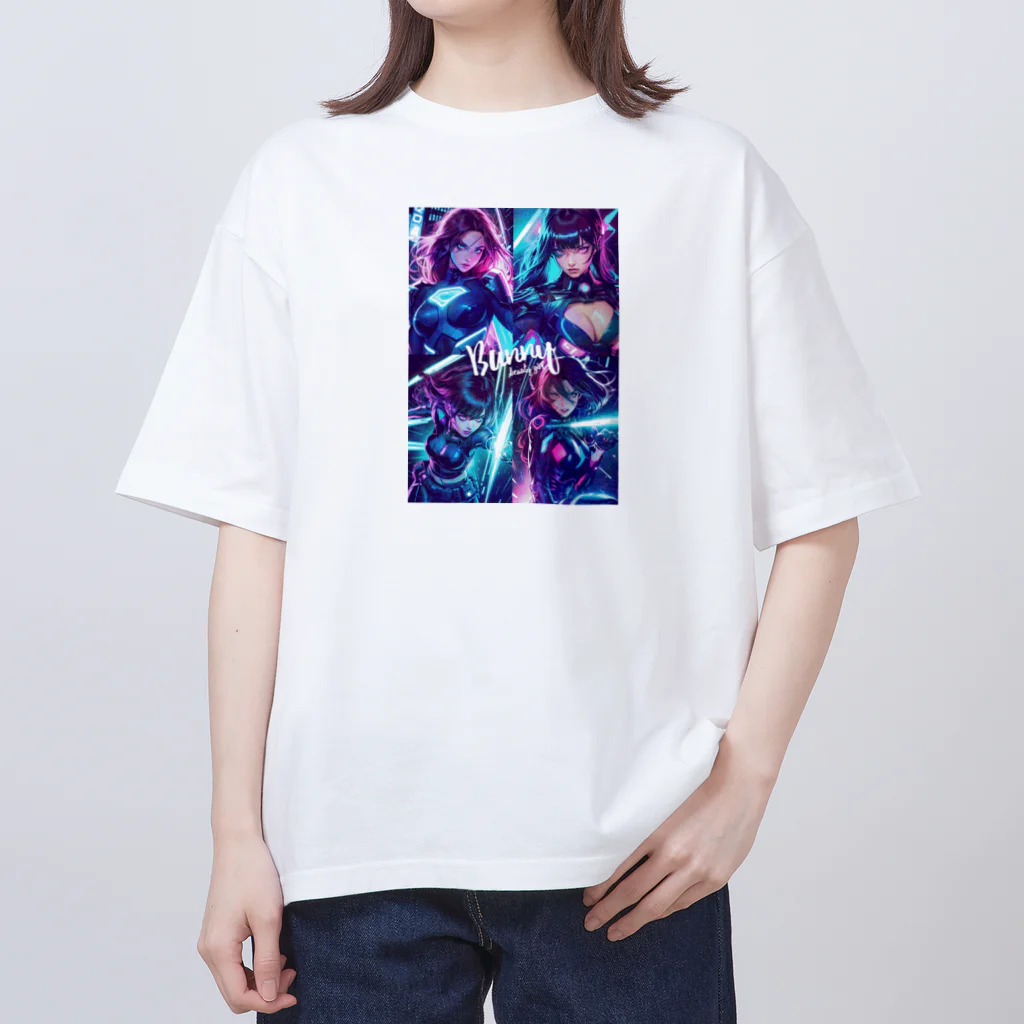 BUNNY-ONLINEのネオンアメコミアート111 オーバーサイズTシャツ