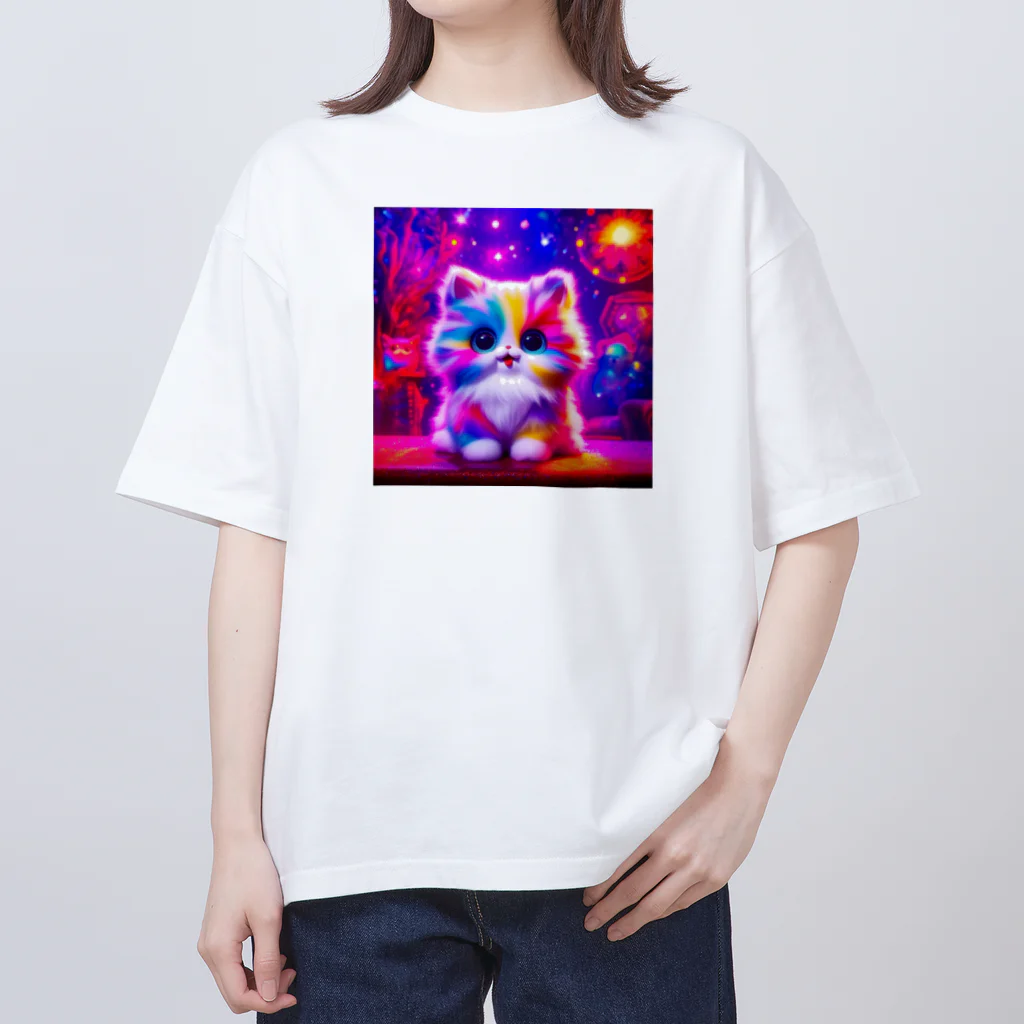 colorfulのrainbow cat オーバーサイズTシャツ