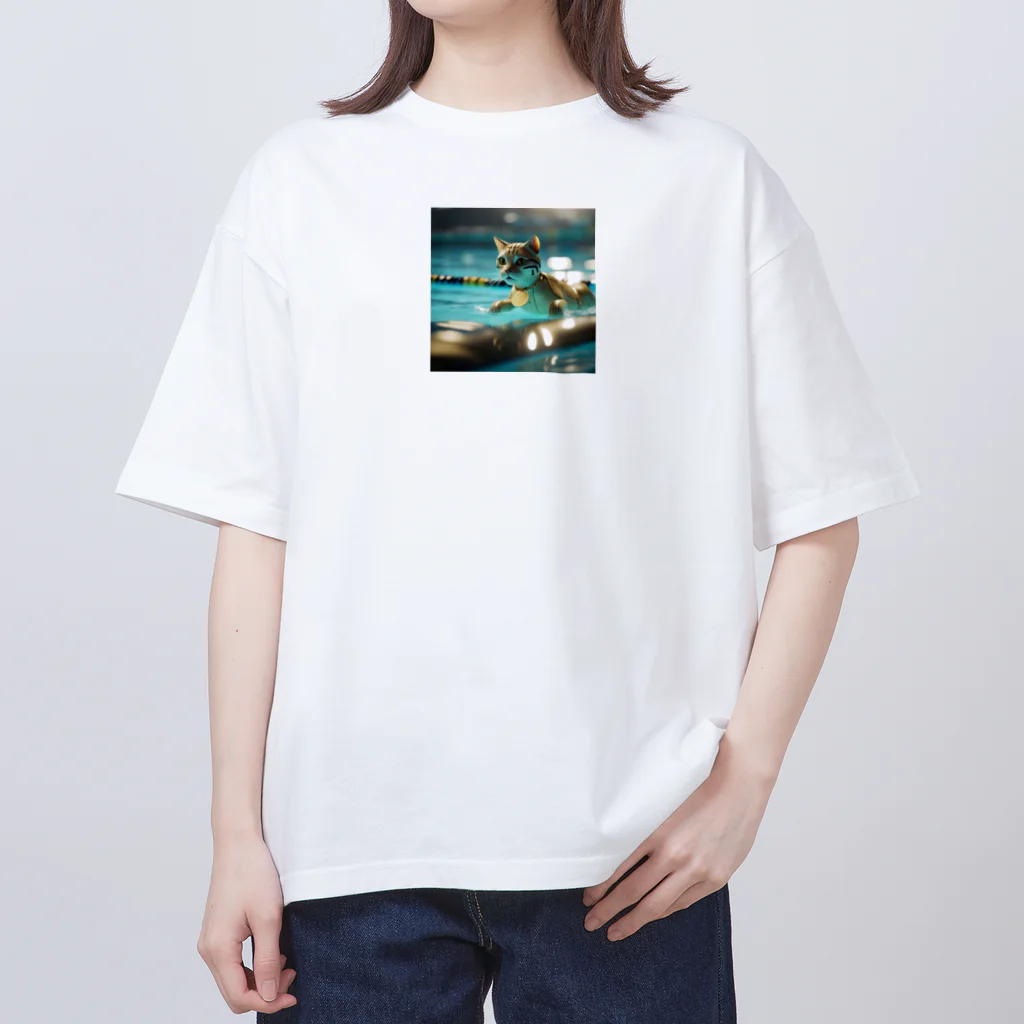 mentoreの水中のメカット・トライアンフ オーバーサイズTシャツ