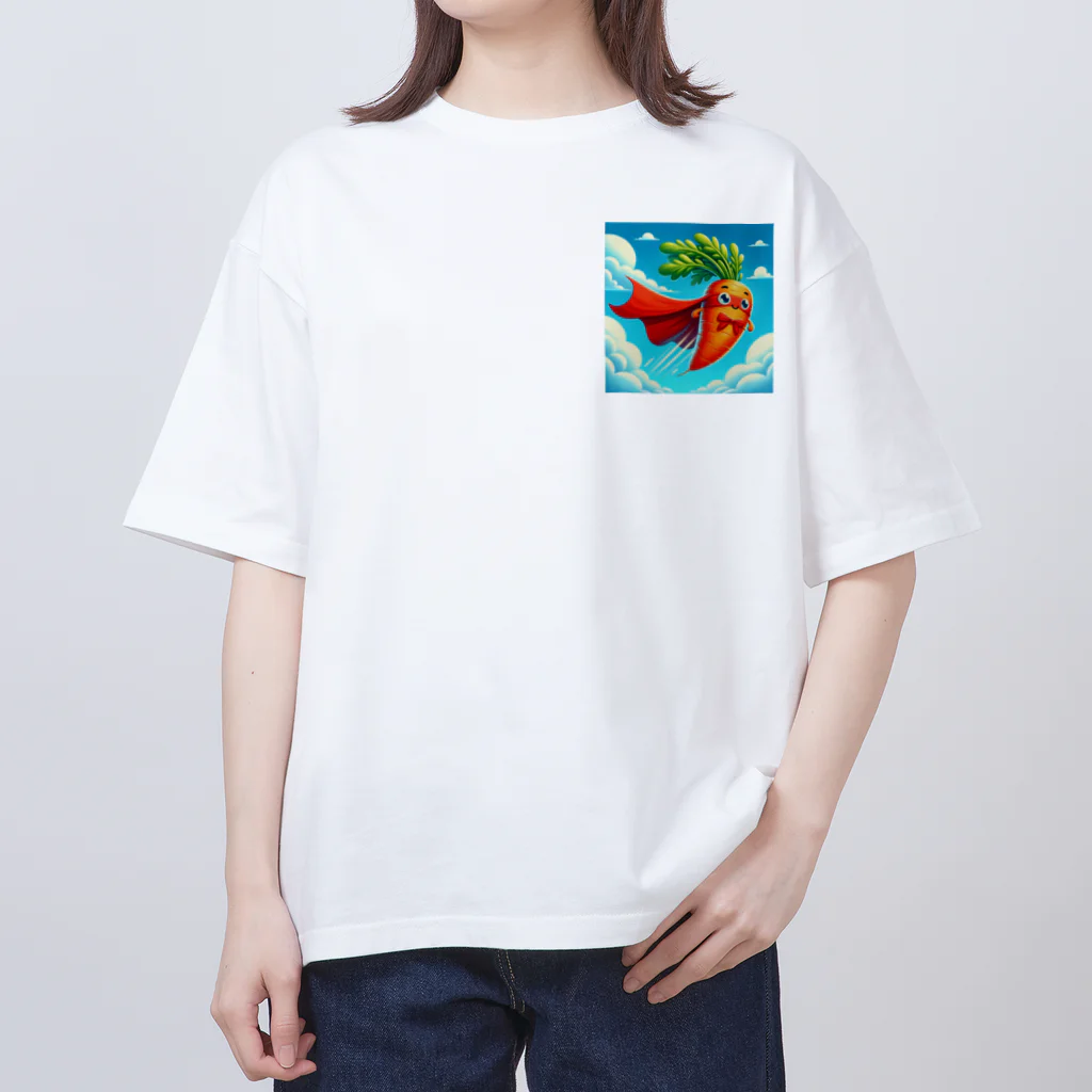 Atyatyuの人参マンマスコットグッズ Oversized T-Shirt