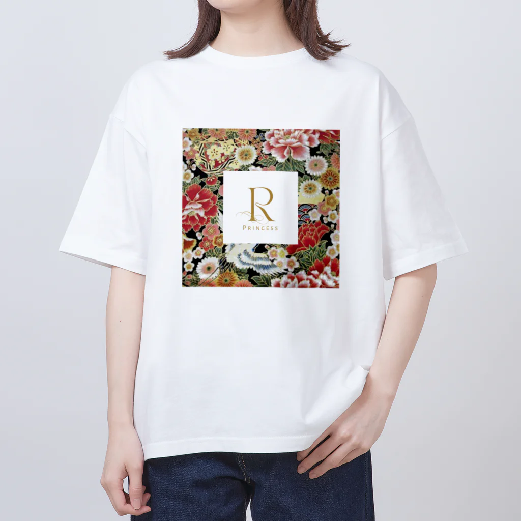 ROYAL Princessの和洋融合デザインシリーズ（黒） オーバーサイズTシャツ