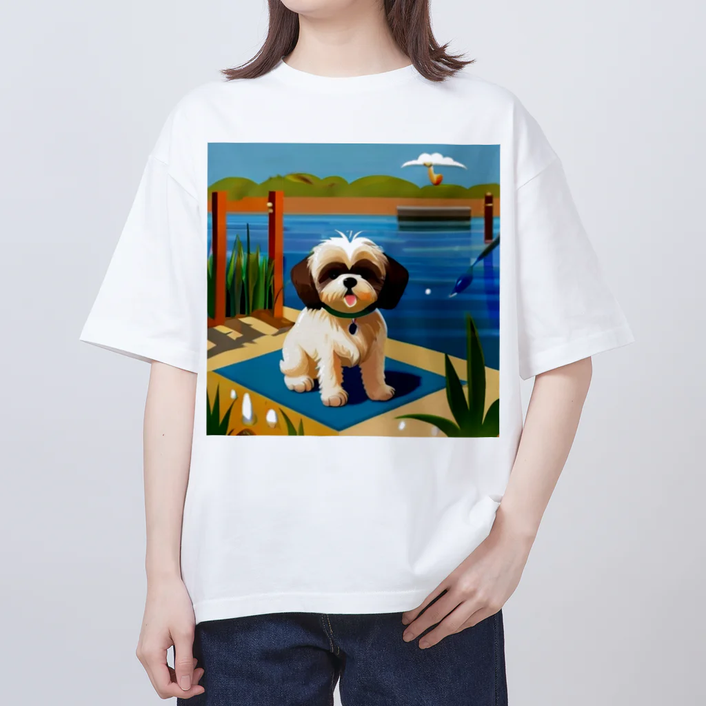 小物屋の夏色シーズー Oversized T-Shirt