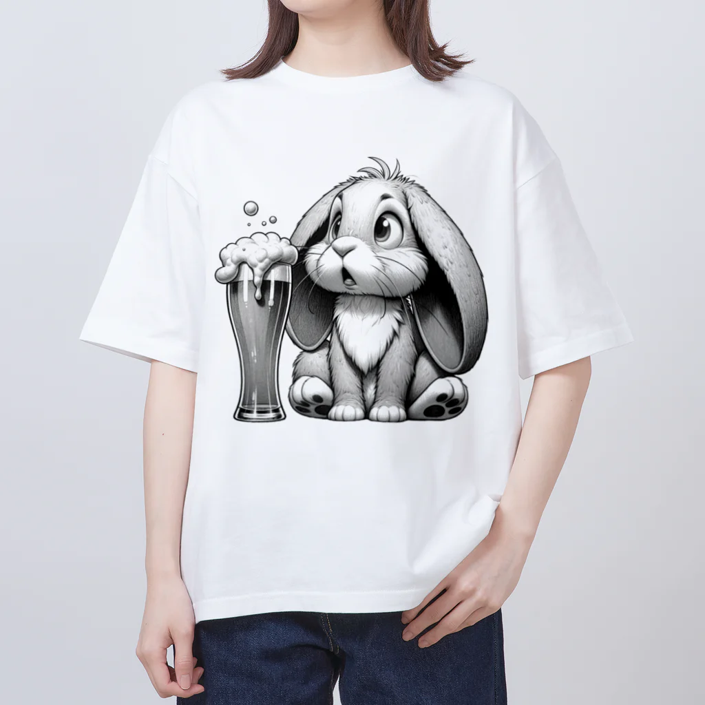 bottaの可愛いウサギ(垂れ耳ビール) Oversized T-Shirt