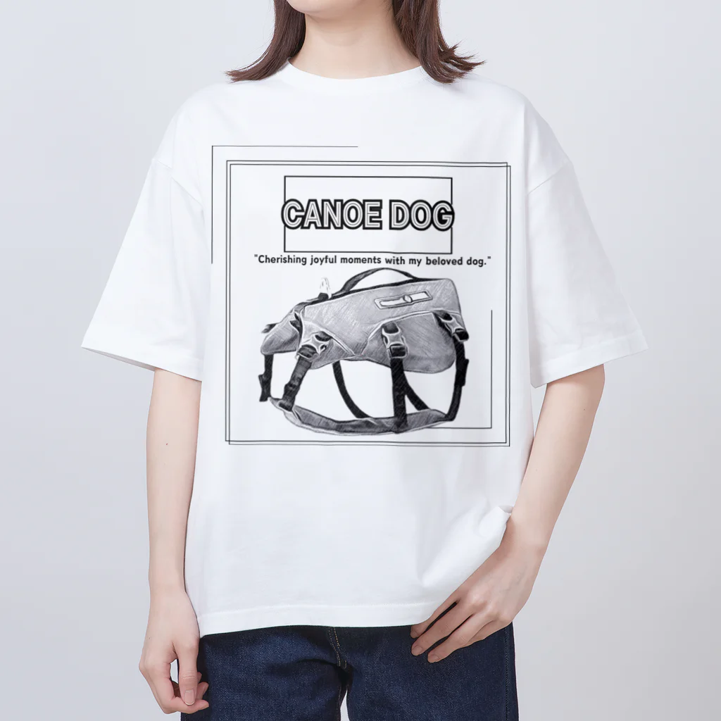 rokkakukikakuのCANOE　DOG　ライフジャケット Oversized T-Shirt