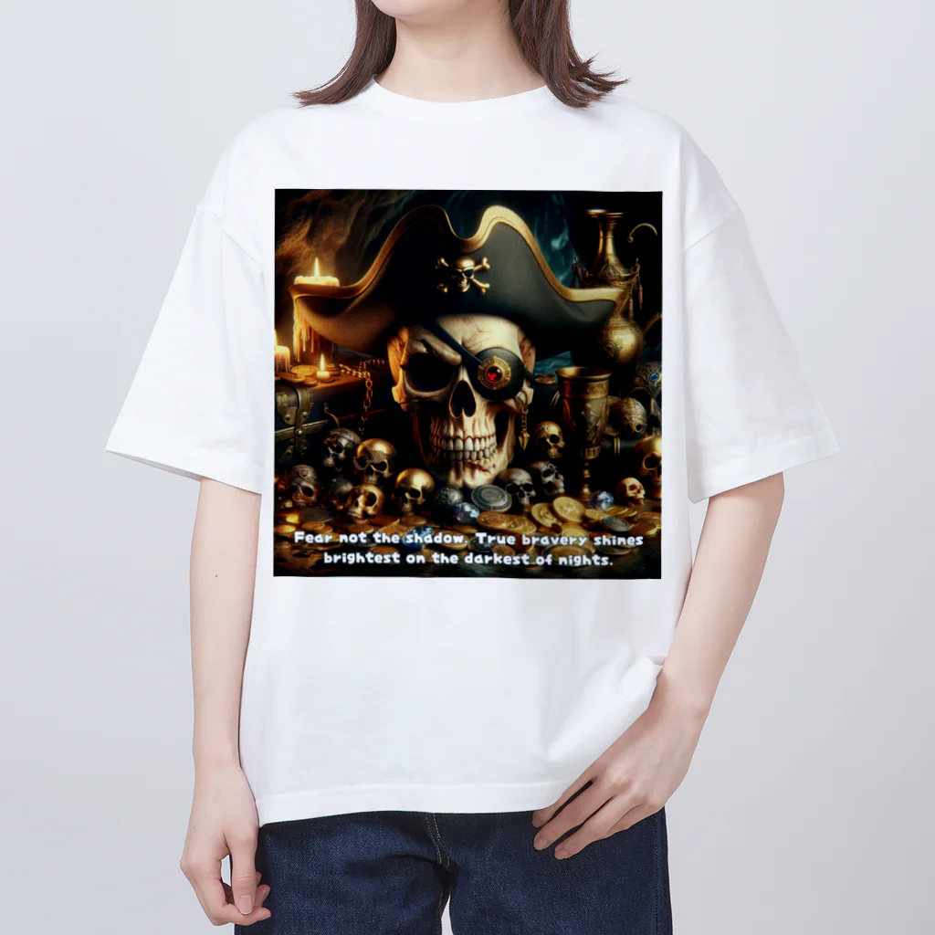 NikuQAIのShadowed Treasures: The Pirate's Legacy Oversized T-Shirt