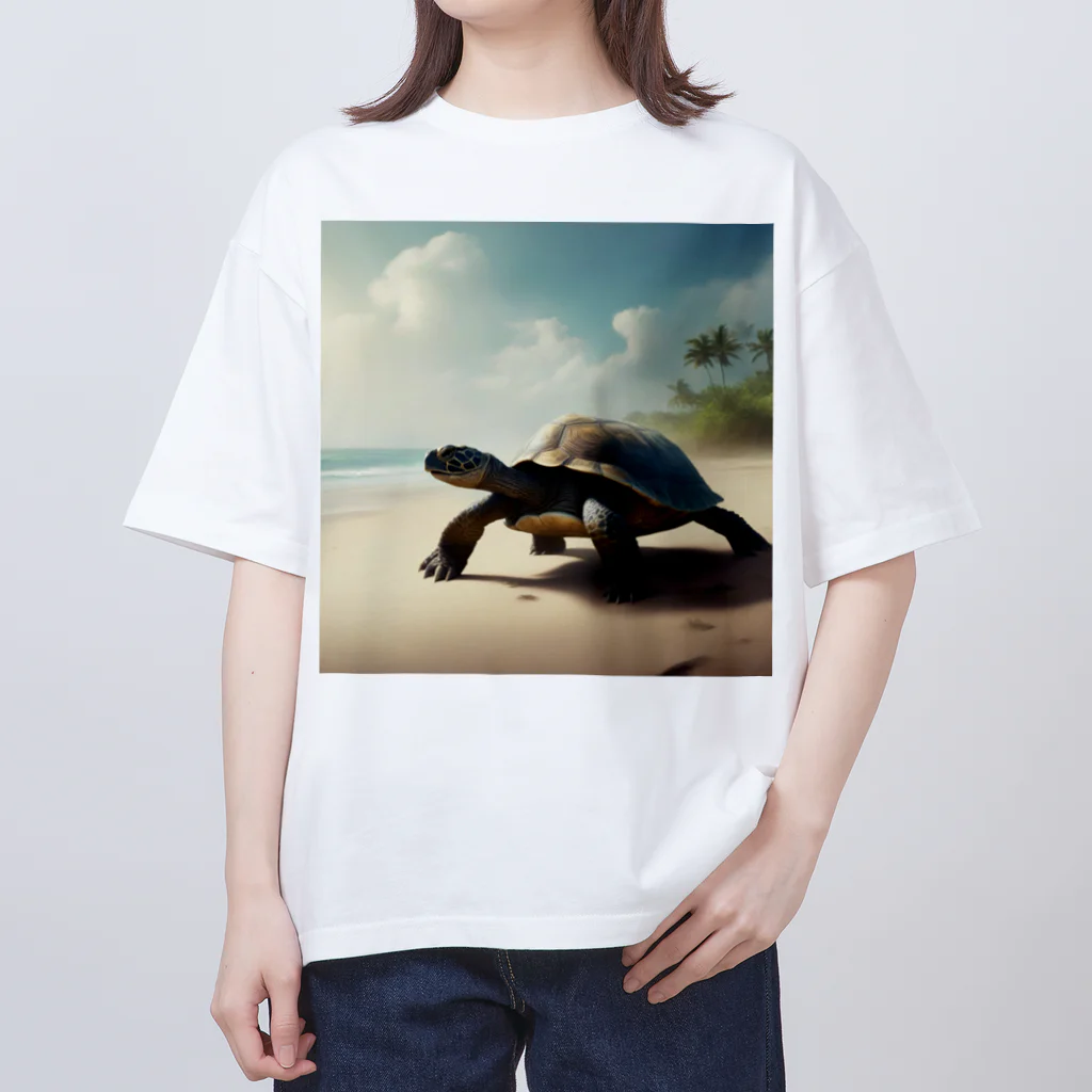 ZeroCreativeのかわいいペットのカメ Oversized T-Shirt