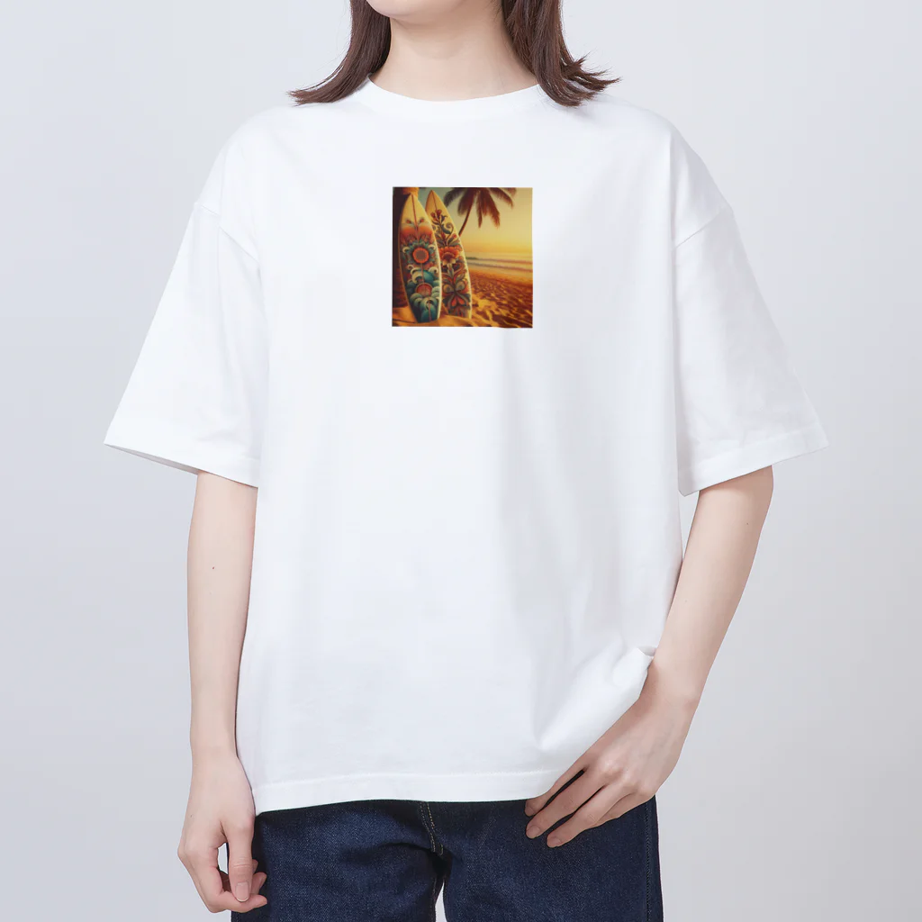 Lovers-chapelのレトロサーフボード Oversized T-Shirt