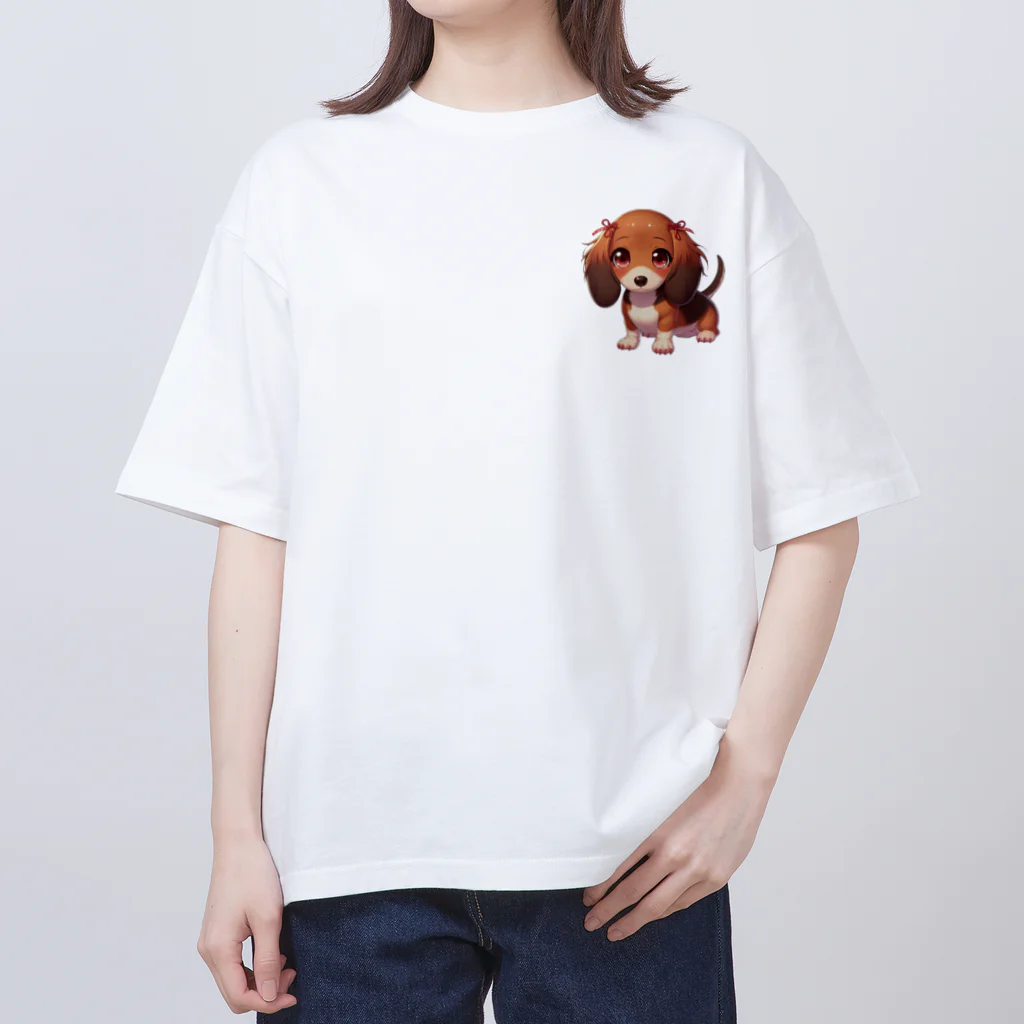 Dog Selectionのミニチュアダックス　女の子　アイテム Oversized T-Shirt