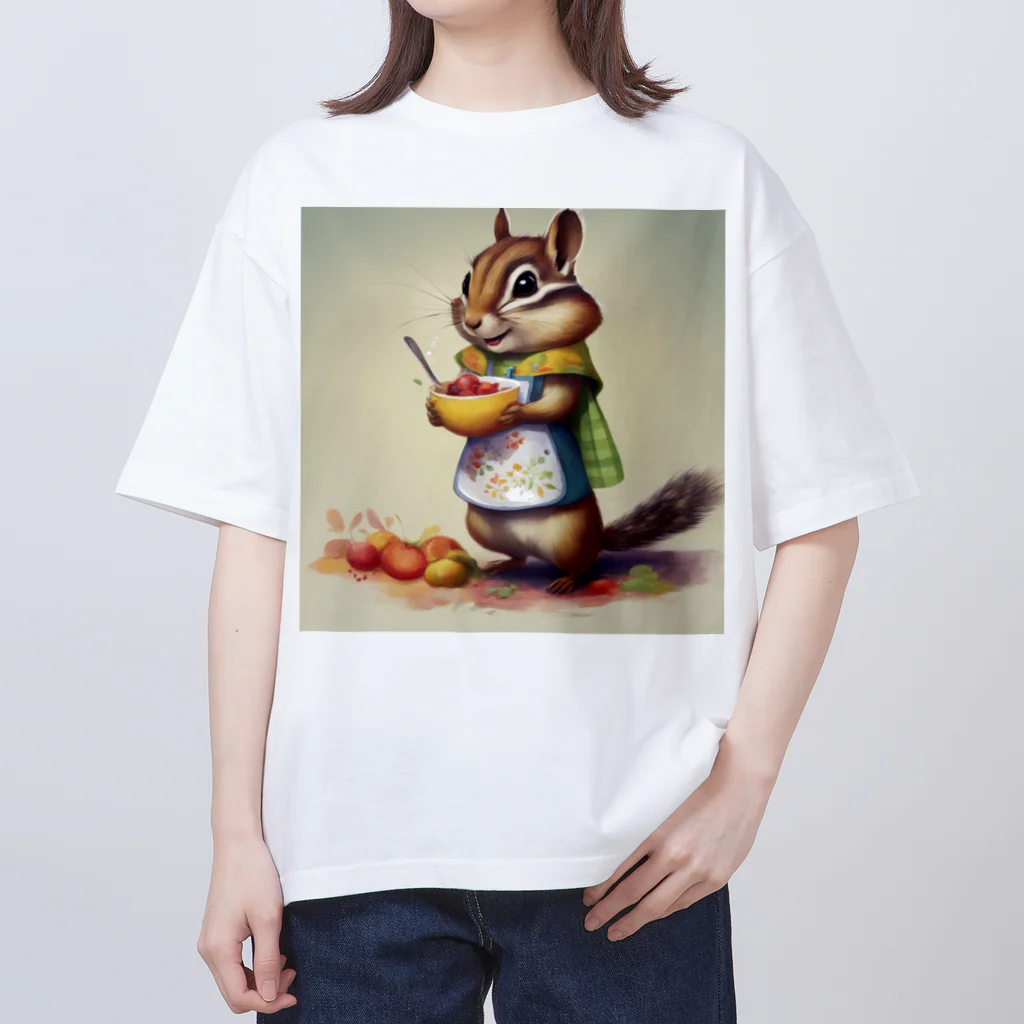 mari0909の可愛らしいシマリス Oversized T-Shirt