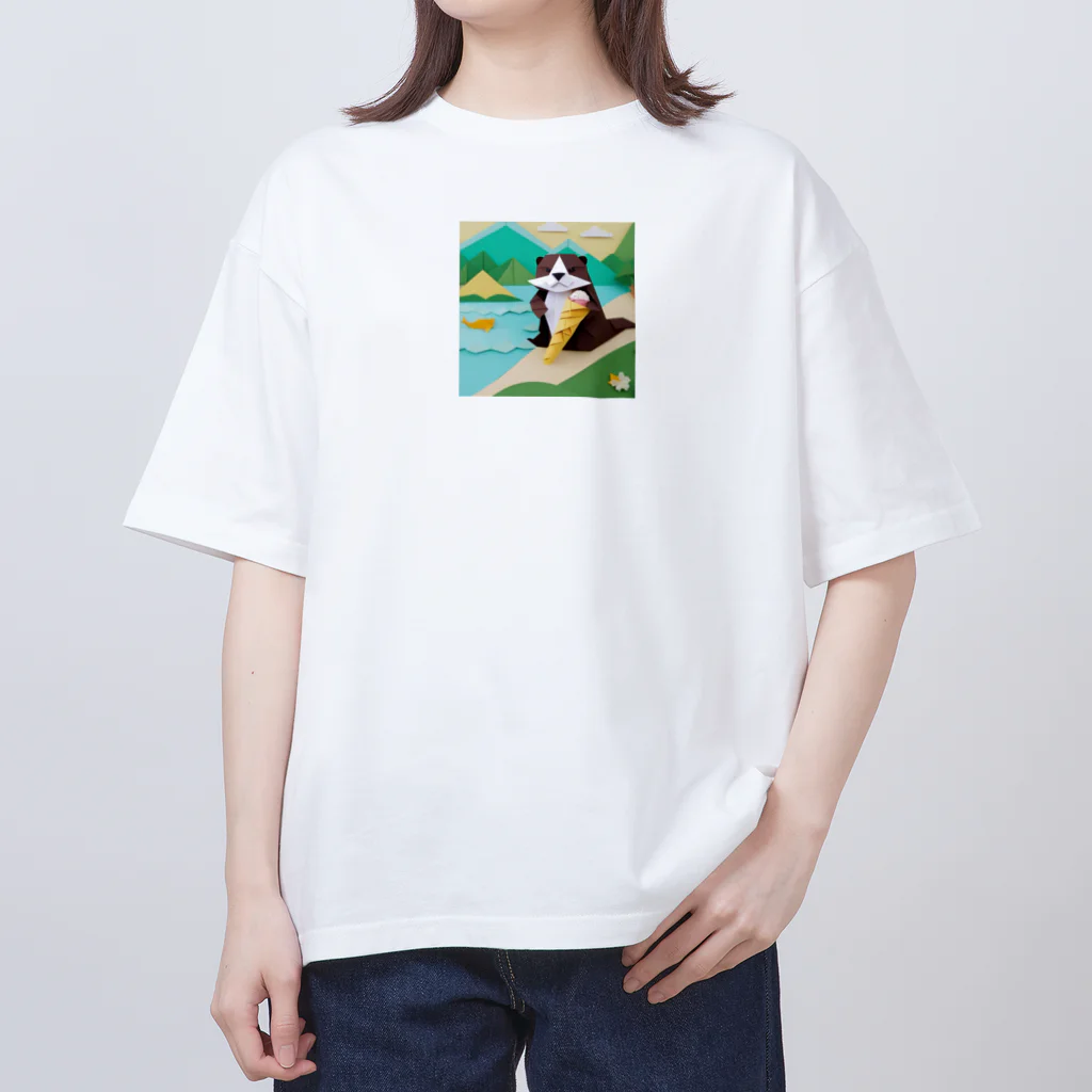 yumiceのice meets オリガミカワウソ Oversized T-Shirt