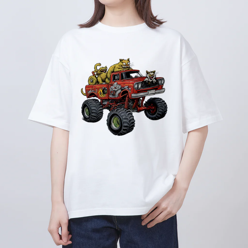 マッドシンのモンスタートラック　モンスター Oversized T-Shirt