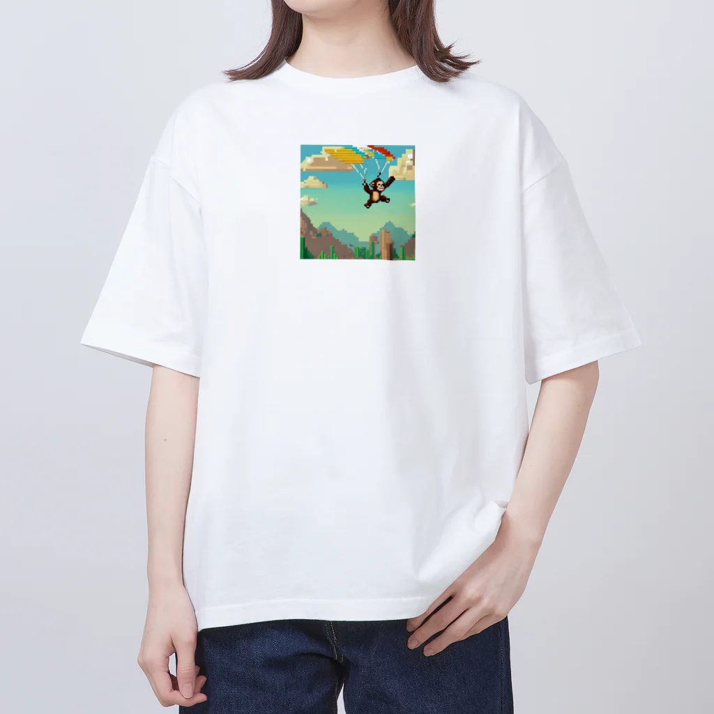 yuhi04のパラグライダーの猿 Oversized T-Shirt