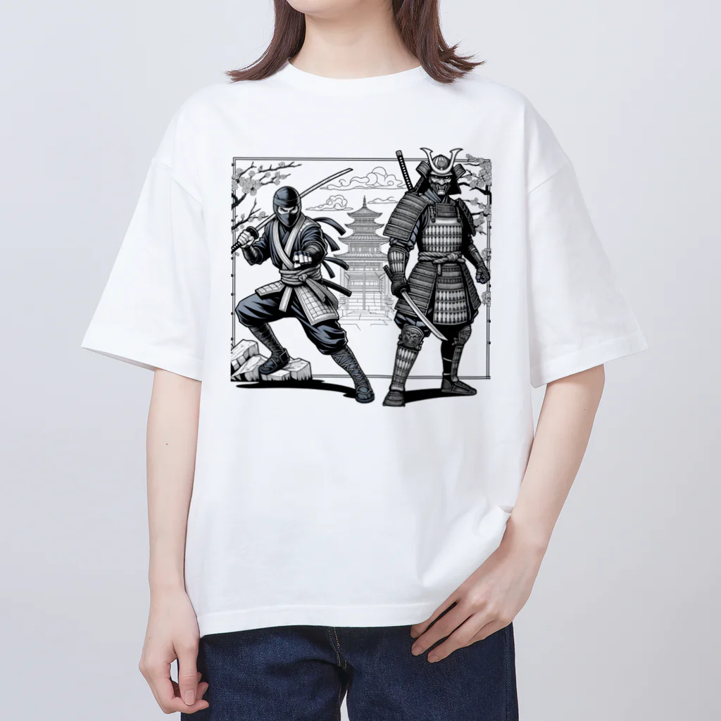 マイティのninja & samurai Oversized T-Shirt