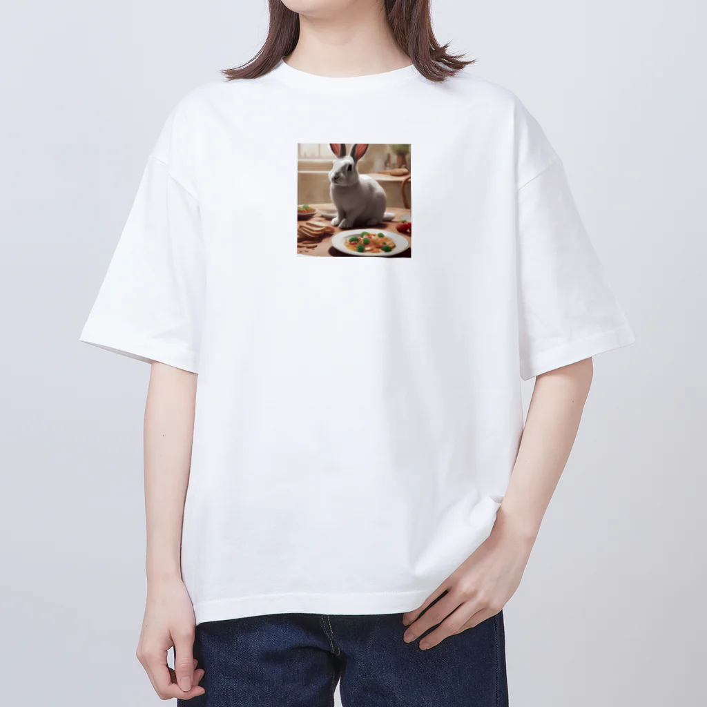 hibiscus_7のほんわかなうさぎ オーバーサイズTシャツ