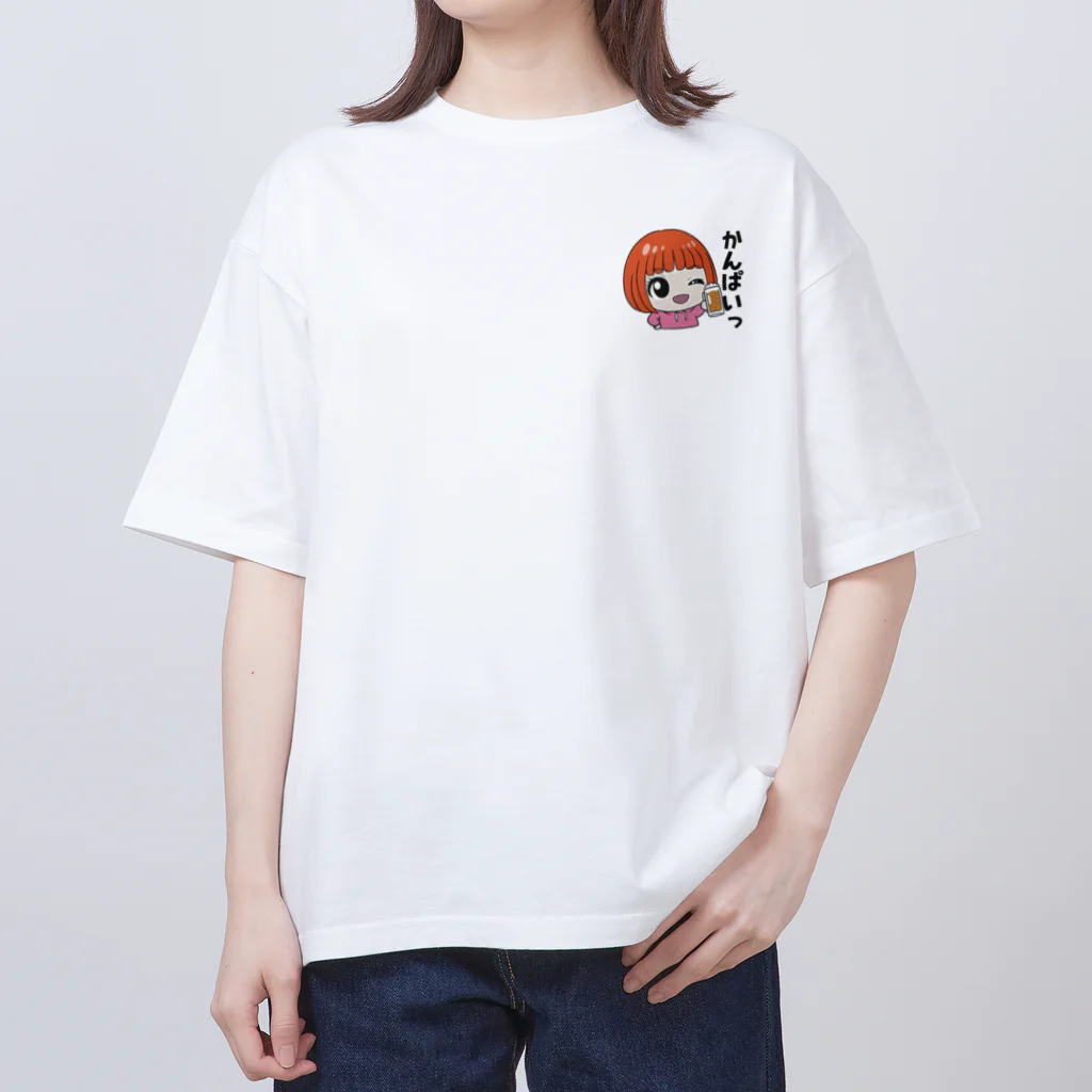 飲酒ちゃんの飲酒ちゃん オーバーサイズTシャツ