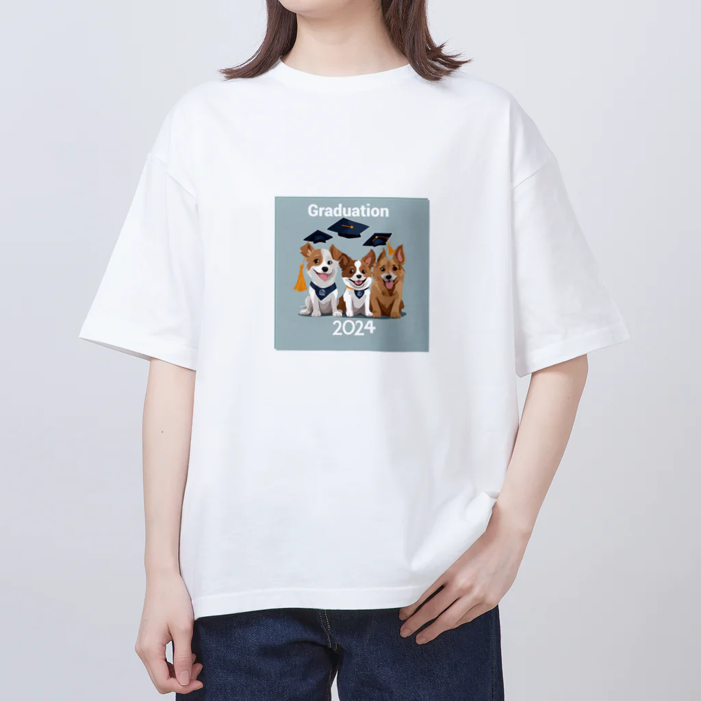 Tomo_Bluebellの2024卒業アイテム　犬 オーバーサイズTシャツ