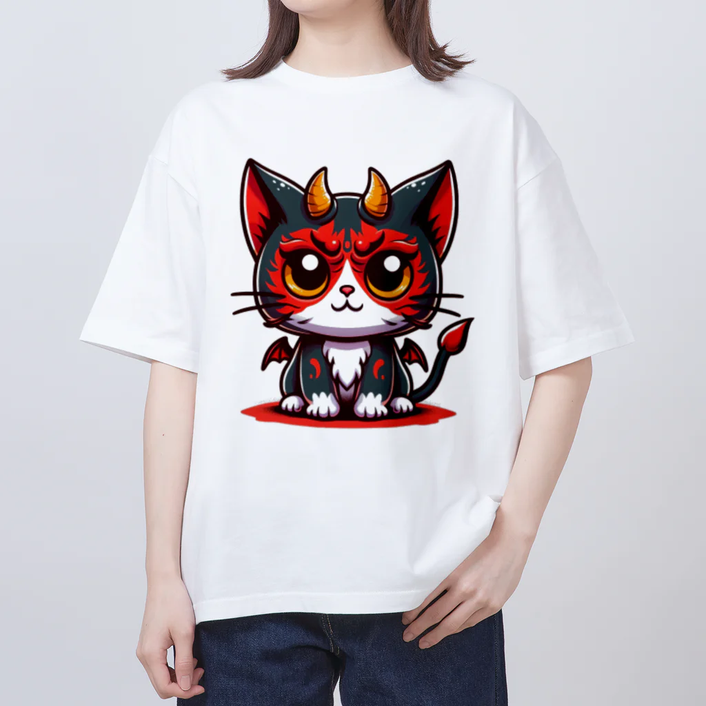 zuuu-の！結構強い悪魔にゃんこ！ オーバーサイズTシャツ