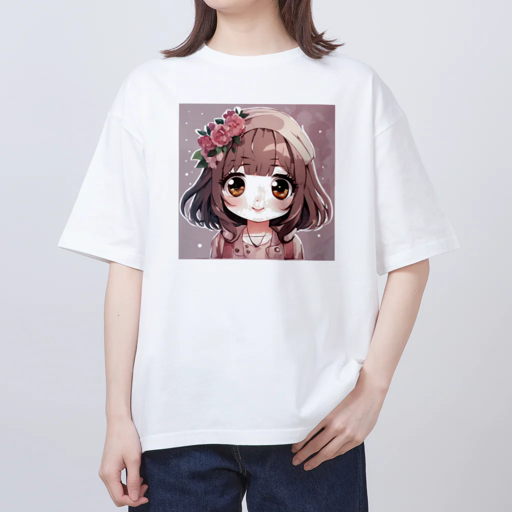 mikukiのかわいい女の子 オーバーサイズTシャツ