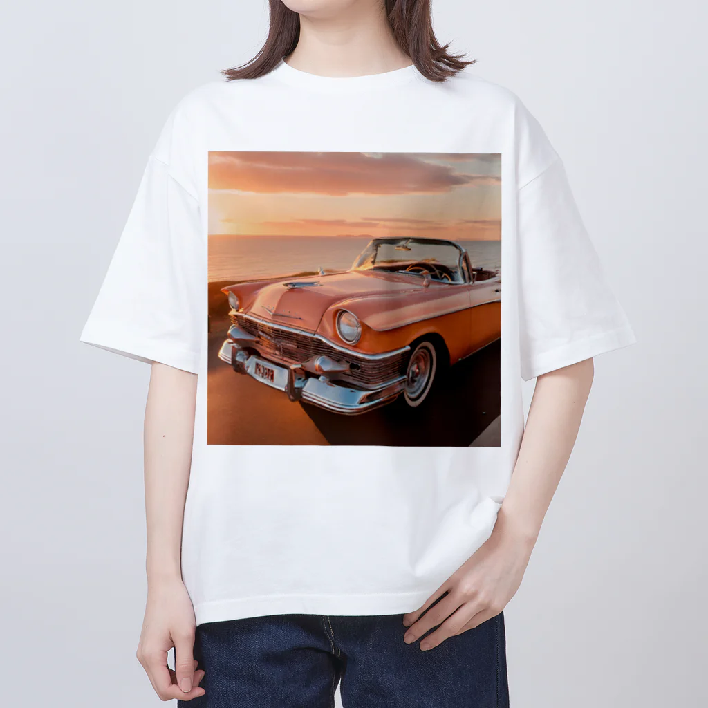 SUNSET TAKEOFFのSUNSET ハワイアンクラシックカー Oversized T-Shirt