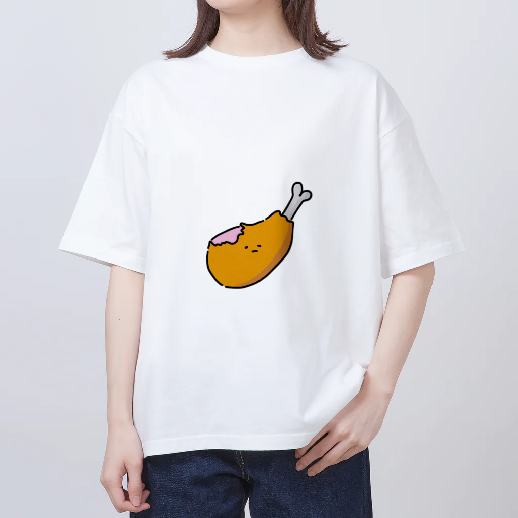 タコスの皮だけ食べられたチキン オーバーサイズTシャツ