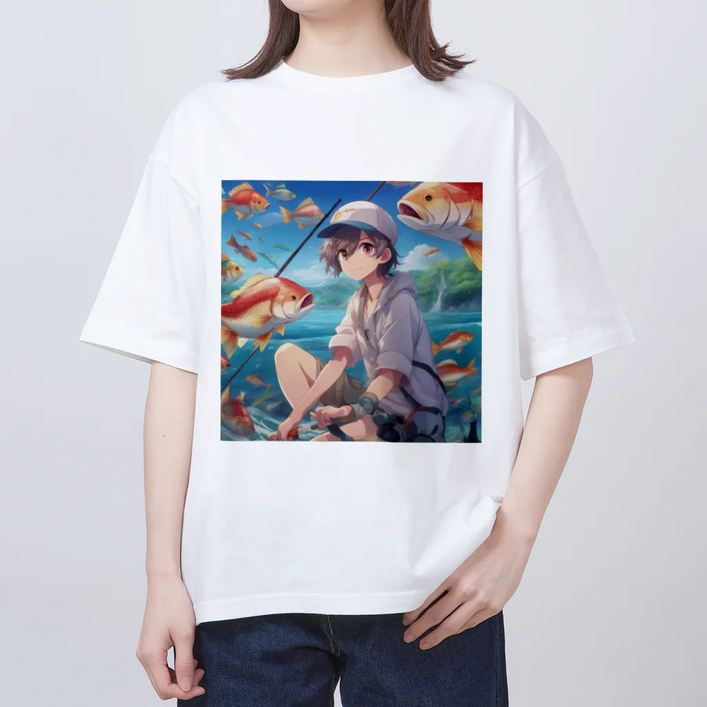 chillfishingの釣りガール爆釣！ オーバーサイズTシャツ