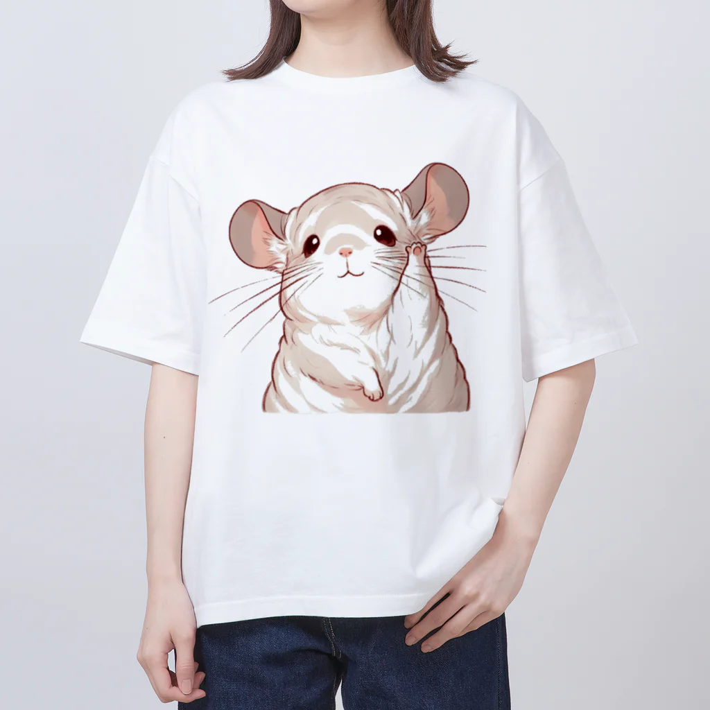 もふっとチンチラ🐭のおてあげチンチラ Oversized T-Shirt