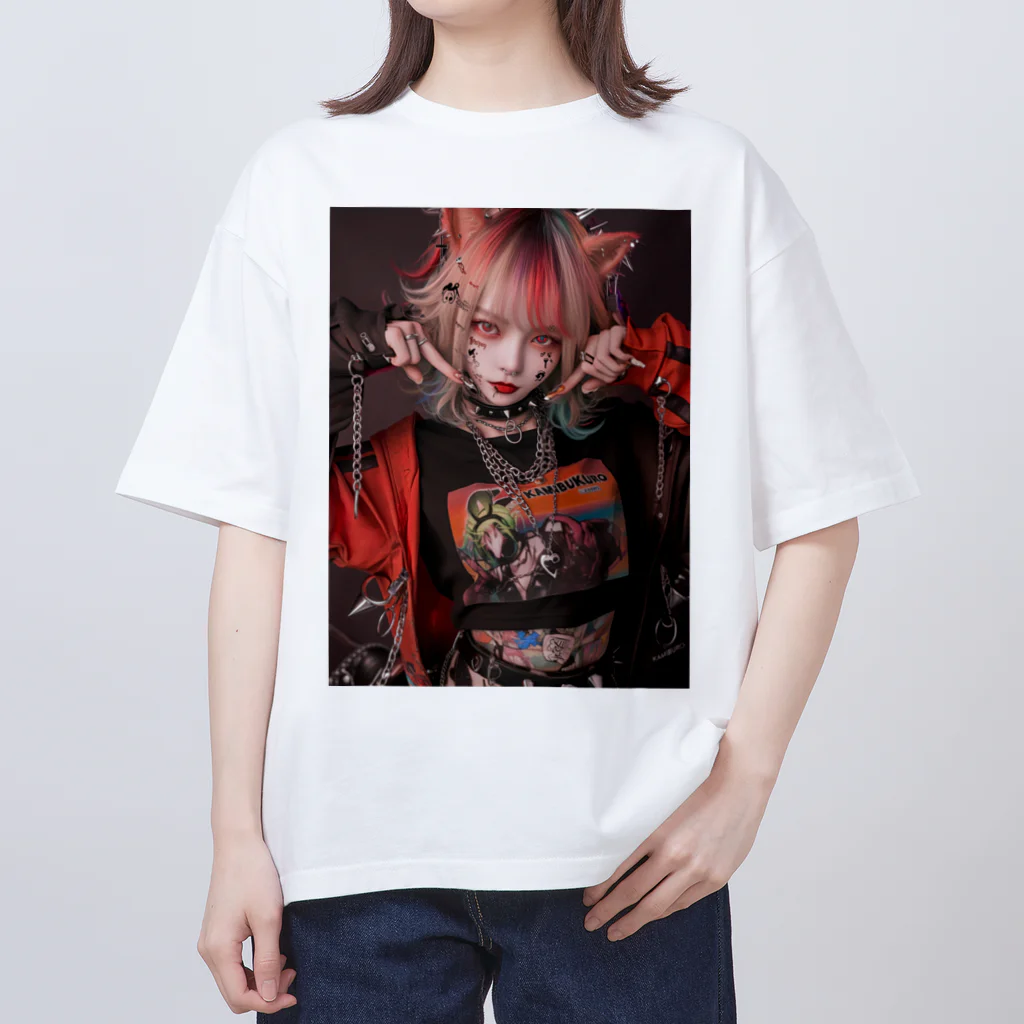 KAMIBUKROの鬼かわいい獣耳美女 Oversized T-Shirt